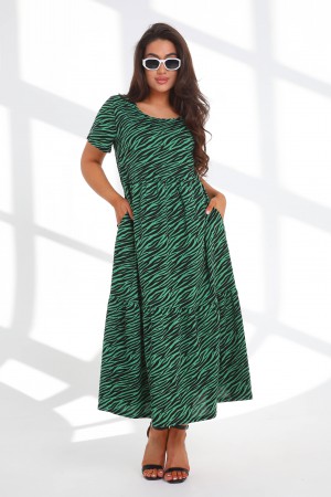 Платье Южанка (зигзаг-зеленый)